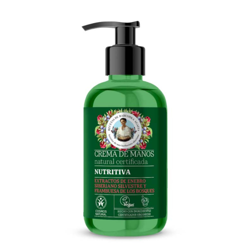 Babushka Agafia - Crema Mani Nutriente - Estratti di Ginepro Selvatico Siberiano e Lamponi di Bosco - 300ml