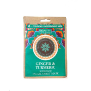 Beauty Formulas - Maschera di carta biodegradabile Superfood Ginger & Turmeric