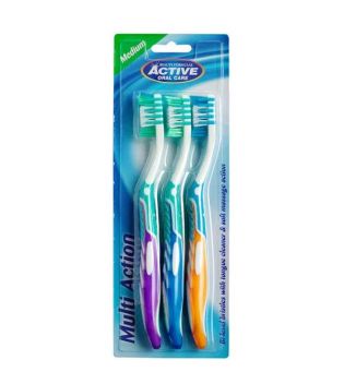 Beauty Formulas - Confezione da 3 spazzolini da denti Multi Action