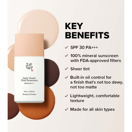 Beauty of Joseon - Crema solare colorata Daily Tinted Fluid SPF30 PA+++ - MY210