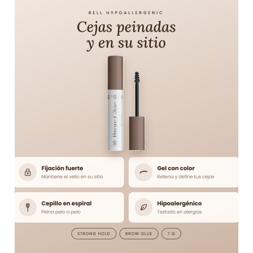 Bell HYPOAllergenic - Gel per sopracciglia Brow Glue - 01: Medium