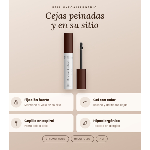 Bell HYPOAllergenic - Gel per sopracciglia Brow Glue - 02: Dark