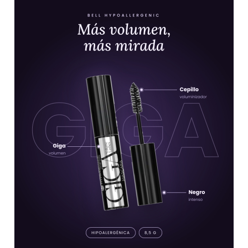 Bell HYPOAllergenic - Mascara per ciglia Giga Volume - 01: Black