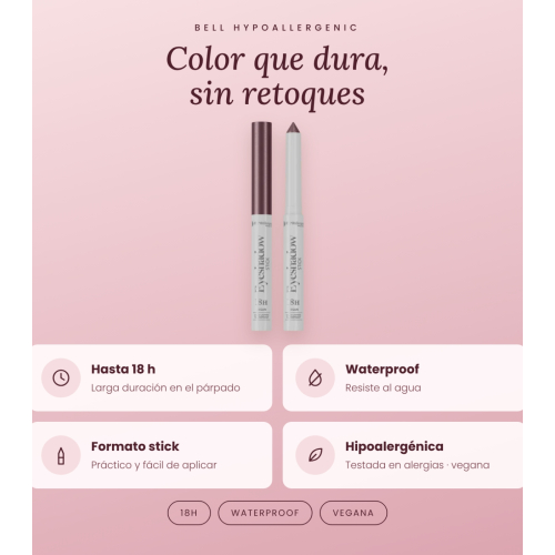 Bell HYPOAllergenic - Ombretto in stick 18h Waterproof - 02: Berry
