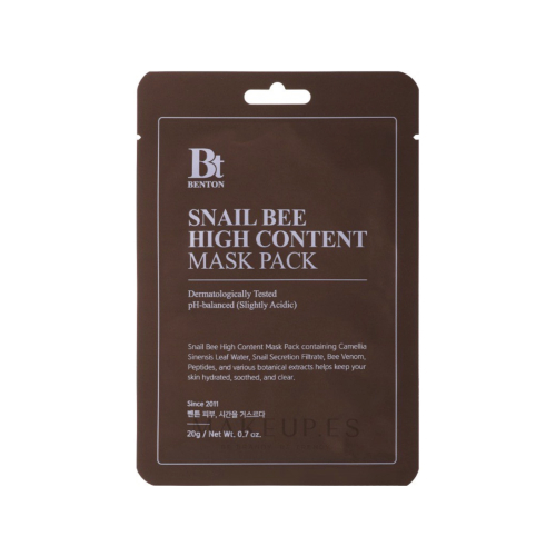 Benton - *Snail Bee* - Maschera per il viso High Content Mask Pack