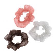Beter - Set di 3 elastici scrunchies in tessuto organza Love at First Sight