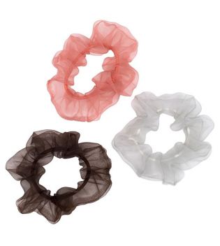Beter - Set di 3 elastici scrunchies in tessuto organza Love at First Sight