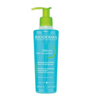 Bioderma - Gel detergente purificante in dispenser Sébium 200ml - Pelle mista/grassa