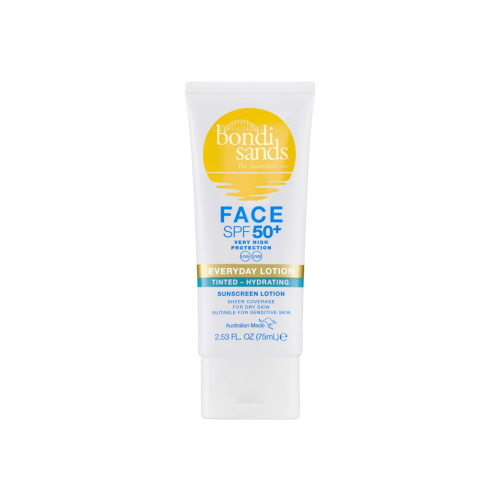 Bondi Sands - Crema solare colorata per il viso SPF50+ Everyday Lotion - Tinted Hydrating