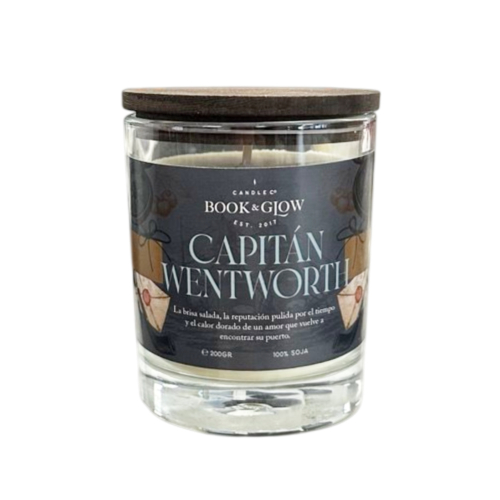 Book and Glow - *Austen* - Candela di soia vegana - Capitán Wentworth