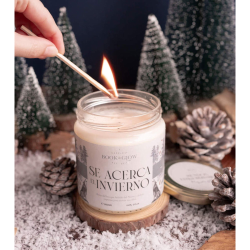 Book and Glow - *Mundos Extraordinarios* - Candela di soia - Se Acerca El Invierno