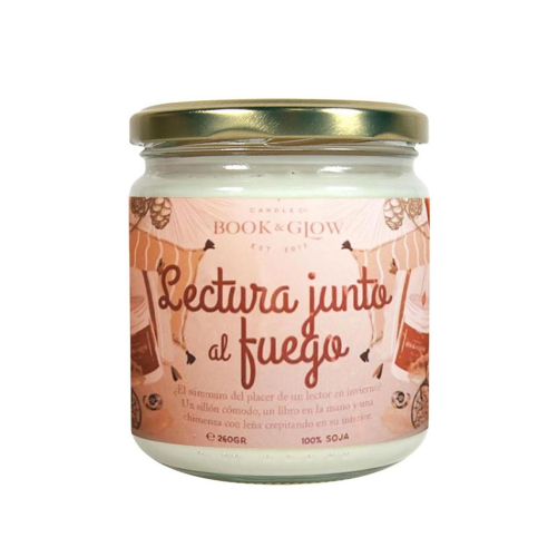 Book and Glow - *Perfect Moments* - Candela di soia - Lettura accanto al fuoco