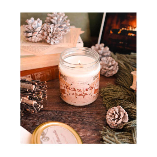 Book and Glow - *Perfect Moments* - Candela di soia - Lettura accanto al fuoco