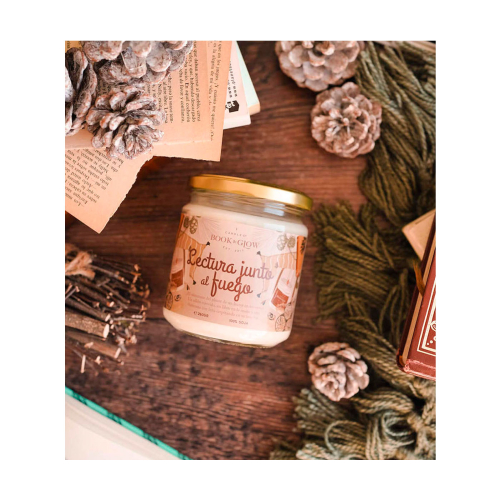 Book and Glow - *Perfect Moments* - Candela di soia - Lettura accanto al fuoco