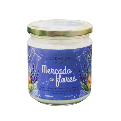 Book and Glow - *Perfect Moments* - Candela di soia - Mercato dei fiori