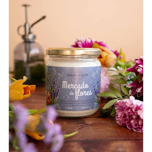 Book and Glow - *Perfect Moments* - Candela di soia - Mercato dei fiori