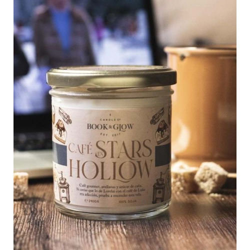 Book and Glow - *Mundos Extraordinarios* - Candela di soia vegana - Café en Stars Hollow