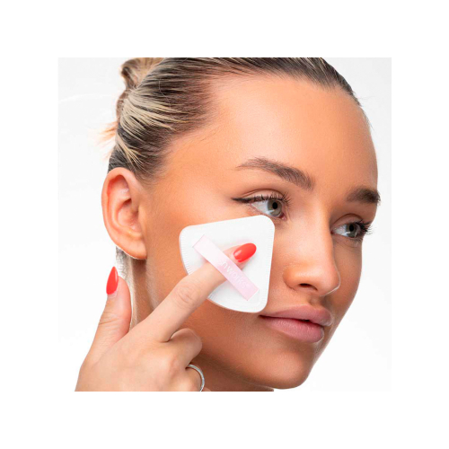 Brushworks - Duo di puff triangolari imbottiti per il trucco