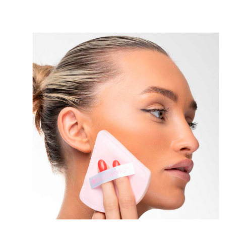 Brushworks - Duo di puff triangolari imbottiti per il trucco