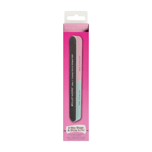 BrushWorks - Lima per unghie 6 Way Shaoe & Shine Buffer