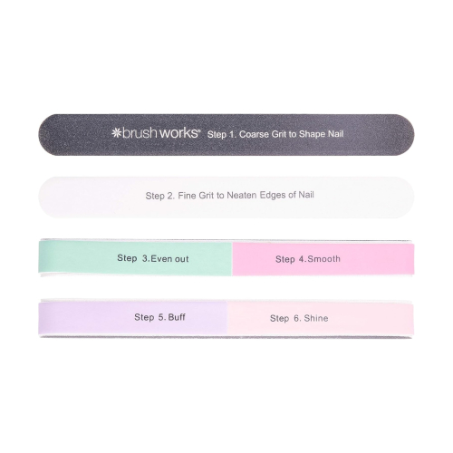 BrushWorks - Lima per unghie 6 Way Shaoe & Shine Buffer