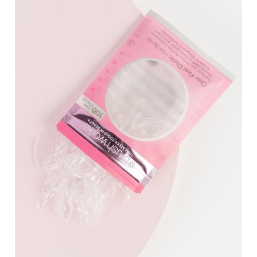 Brushworks - Pacchetto di gommini elastici trasparenti