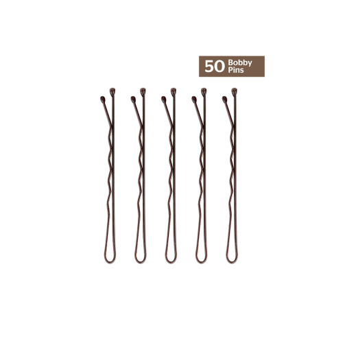 Brushworks - Set di 50 forcine Bobby Pins - Marrone