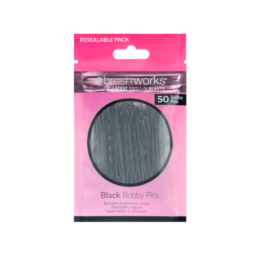 Brushworks - Set di 50 forcine Bobby Pins - Nero
