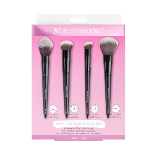 Brushworks - Set di pennelli Buff and Blend Face Set