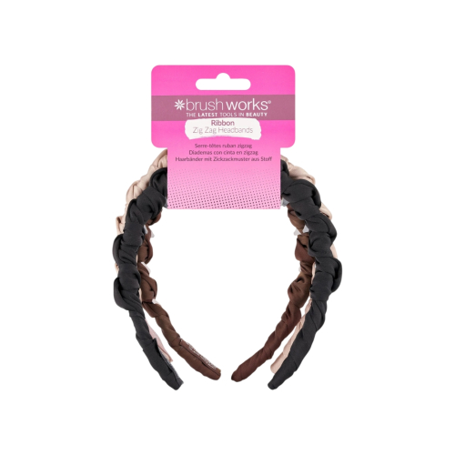 Brushworks - Set di diademas Ribbon Zig Zag