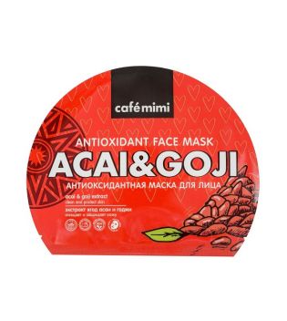 Café Mimi - Maschera Antiossidante in Tessuto - Acai & Goji