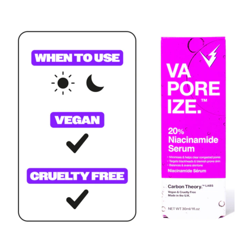 Carbon Theory - *VaPOREize* - Siero viso con Niacinamide 20%