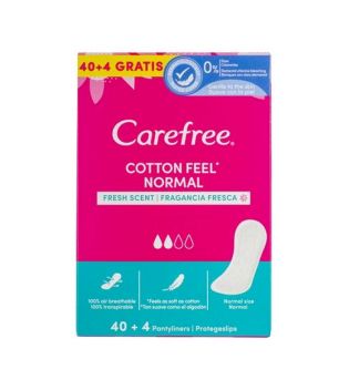 Carefree - Salvaslip con fragranza fresca Cotton Feel - 40+4 unità
