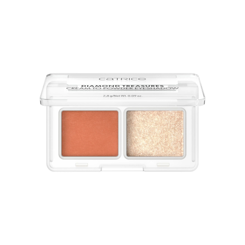 Catrice - Palette di ombre crema in polvere Diamond Treasures - 050: Peach Gleam
