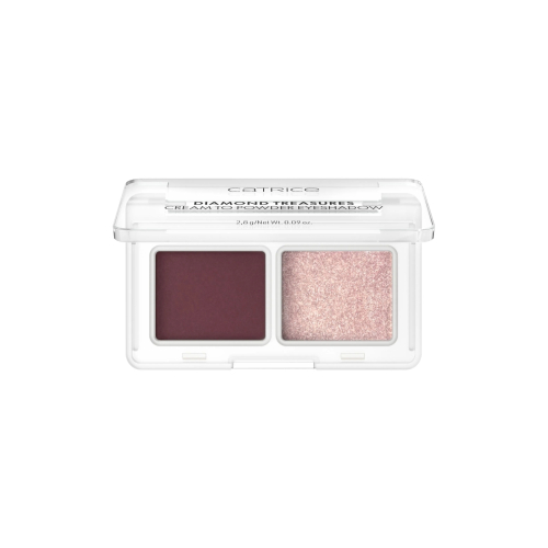 Catrice - Palette di ombre crema in polvere Diamond Treasures - 060: Burgundy Glitz