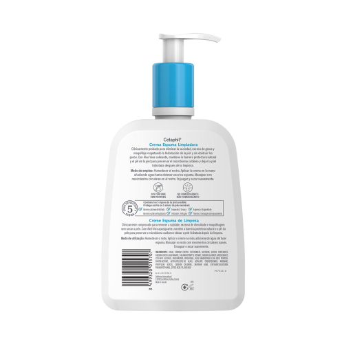 Cetaphil - Crema detergente viso schiumogena per pelli sensibili, da normali a secche - 473 ml