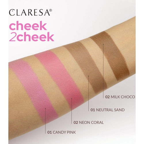 Claresa - Stick per contorni Cheek 2Cheek - 02: Milk Choco