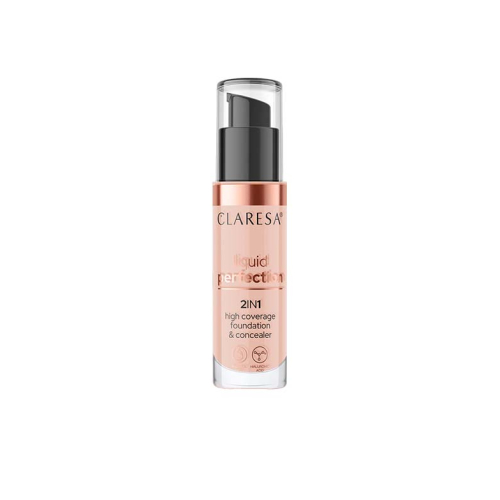 Claresa - Liquid Perfection 2-in-1 correttore e fondotinta - 104: Nudo