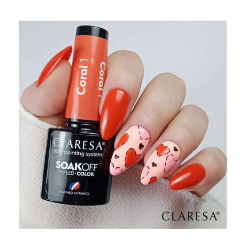 Claresa - Smalto semipermanente Soak off - 01: Coral