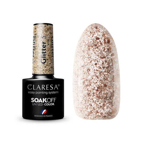 Claresa - Smalto semipermanente Soak off - 3: Glitter