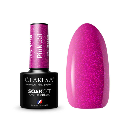 Claresa - Smalto semipermanente Soak off - 551: Pink