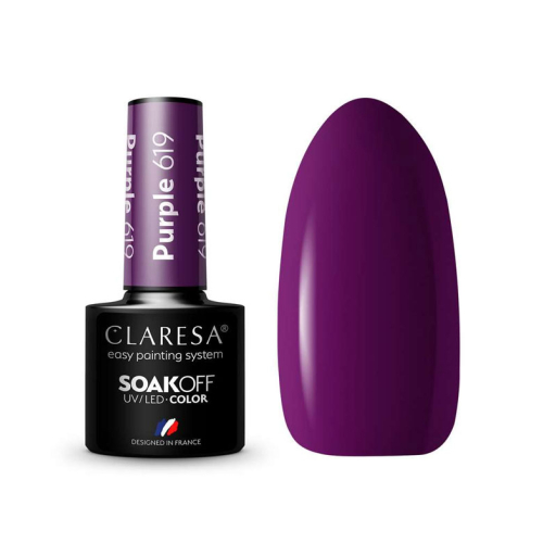 Claresa - Smalto semipermanente Soak off - 619: Purple