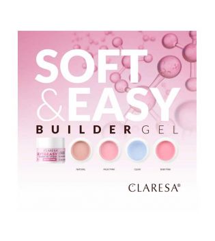 Claresa - Gel costruttore Soft & Easy - Baby pink - 45 g