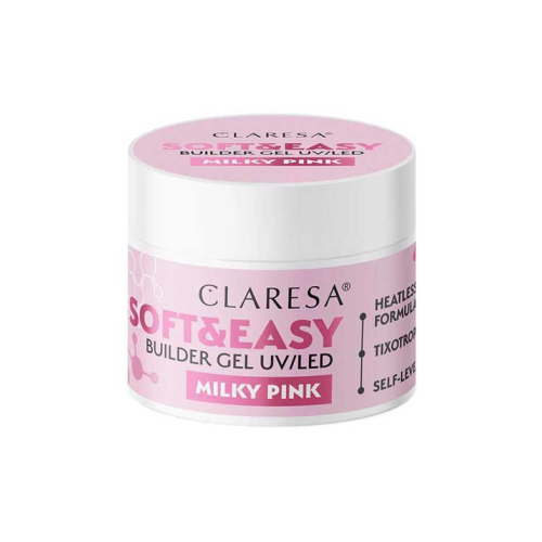 Claresa - Gel costruttore Soft & Easy - Milky pink - 45 g