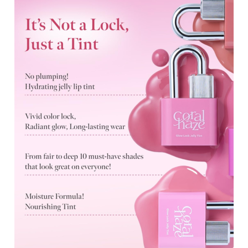 Coralhaze - Tinta per labbra Glow Lock Jelly Tint - 107: Petal