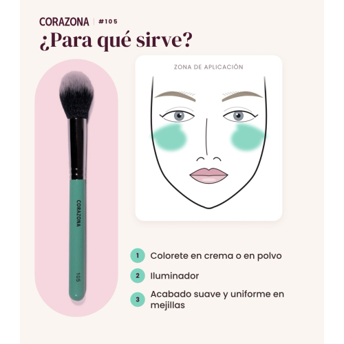 CORAZONA - Pennello fard multifunzione - 105