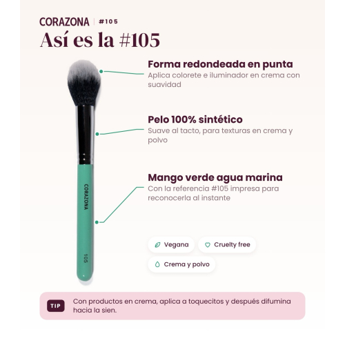CORAZONA - Pennello fard multifunzione - 105