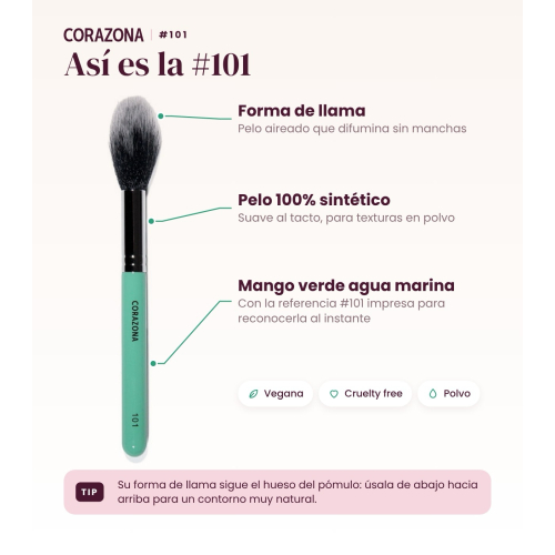 CORAZONA - Pennello illuminante e blush - 101