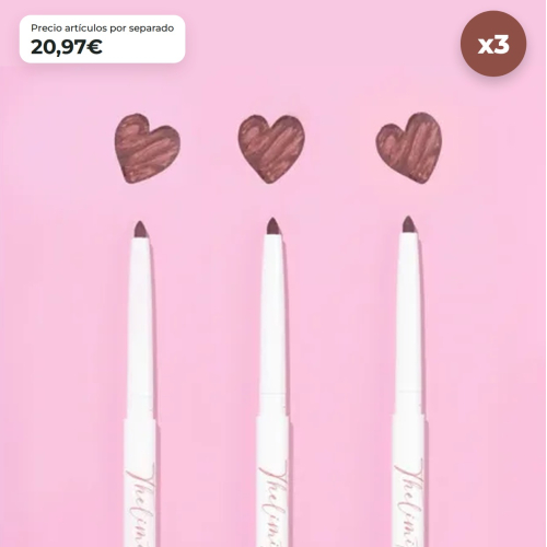 CORAZONA Pack 3 perfilatori Cinnamon Roll The Limit Lip Liner texture cremosa alta pigmentazione finitura opaca formato automatico vegan cruelty free