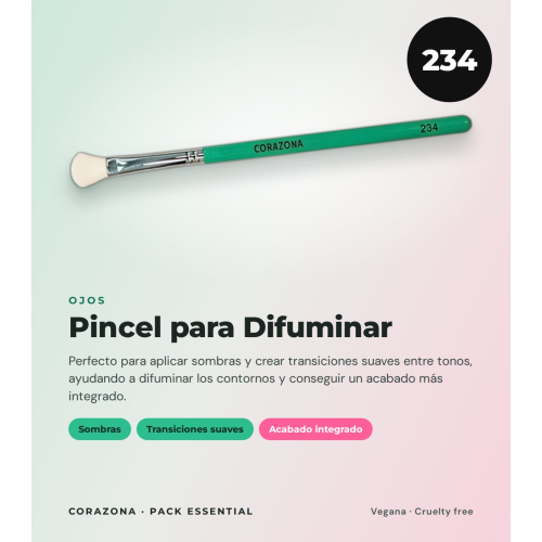 CORAZONA Pack Brochas Essential con 5 Strumenti per Trucco e Regalo Cubilete Vegane e Cruelty Free